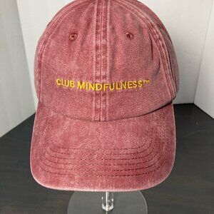 Club Mindfulness™ Burgundy Washed Embroidered Dad Hat – Adjustable – NWT